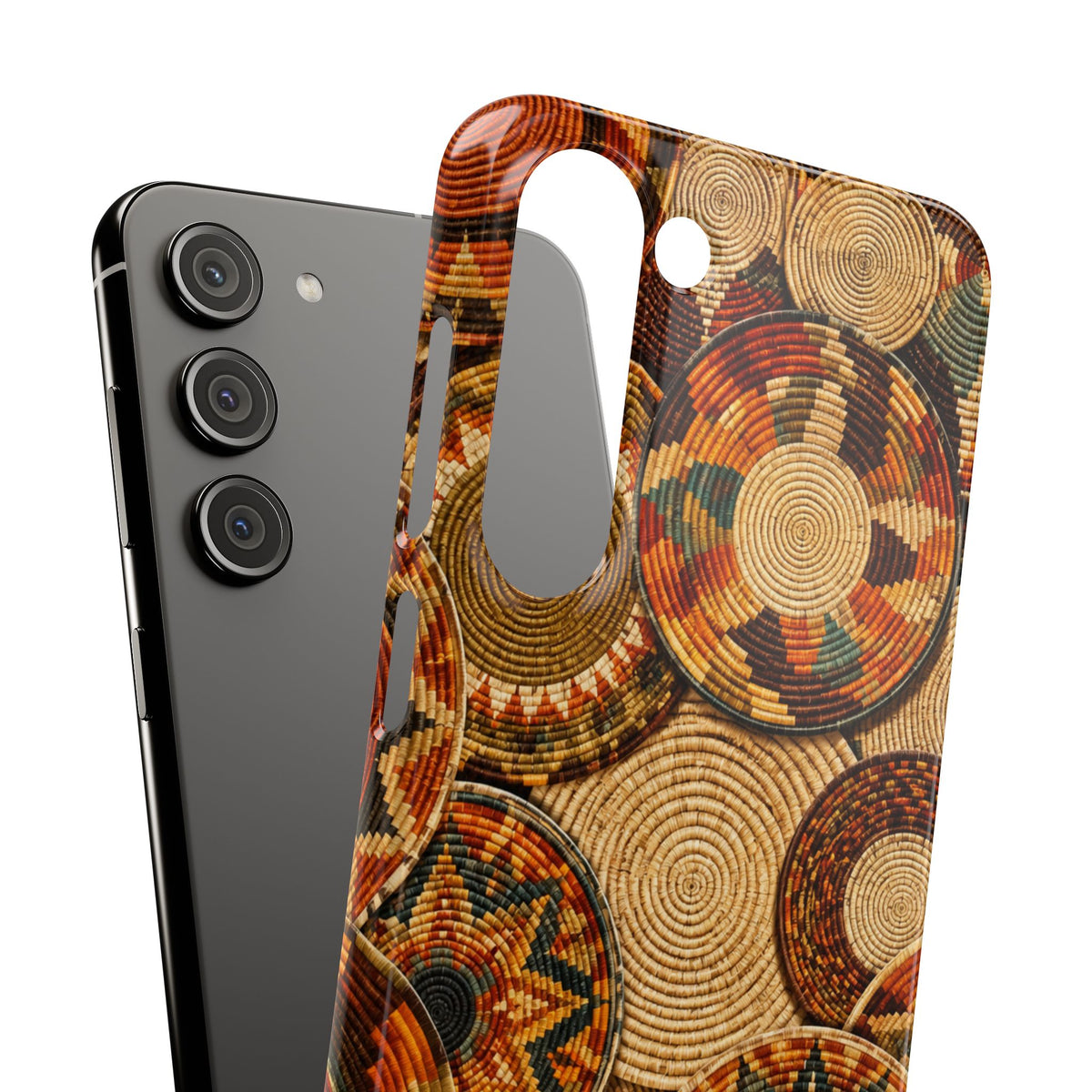 Bohemian Woven Basket Pattern Snap Case
