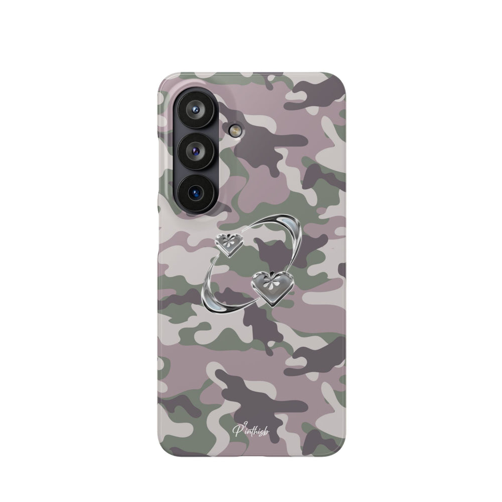 Camouflage Heart Snap Phone Case