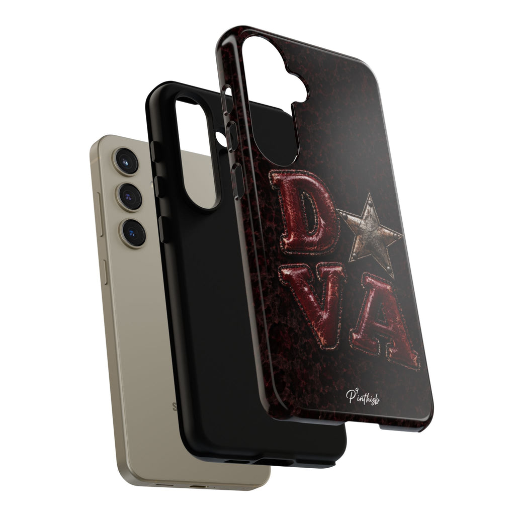 Geometric Blue Diamond Tough Phone Case