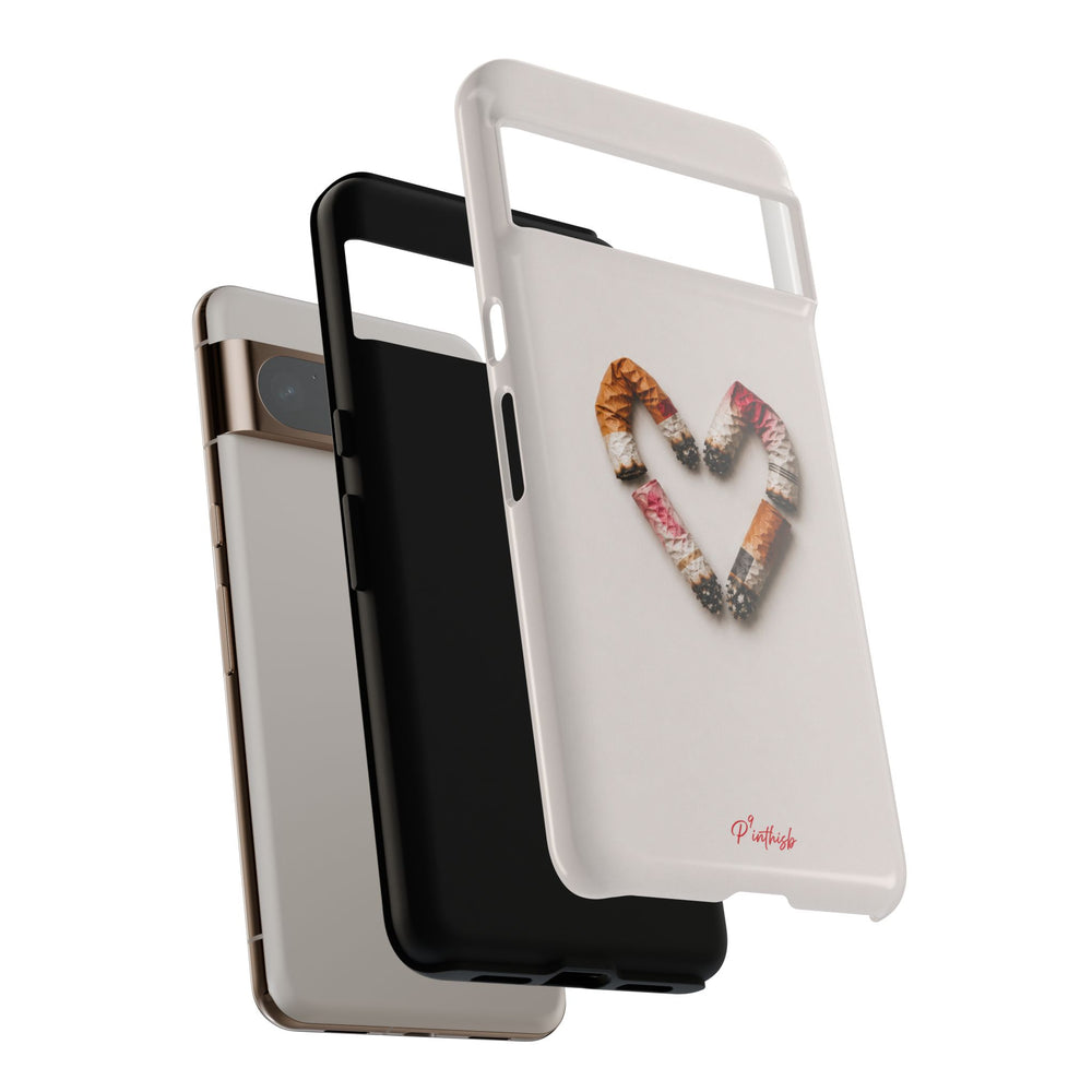 Cigarette Butts Heart Tough Case