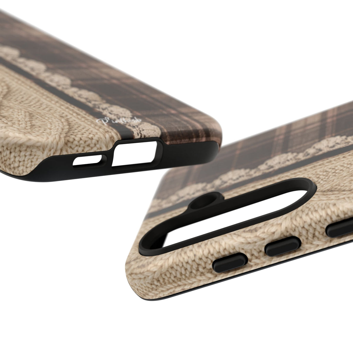 Cozy Plaid Knit Tough Phone Case