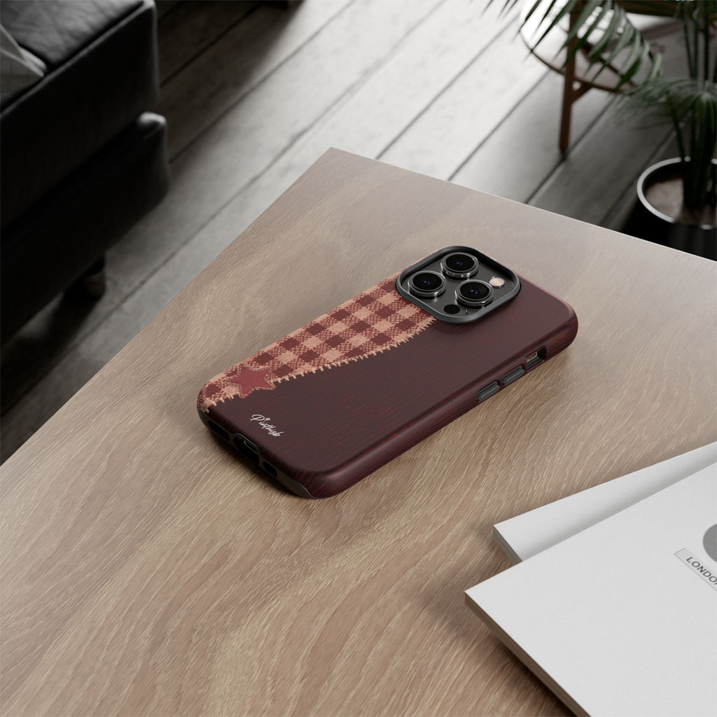 Rustic Plaid Stars Phone Case