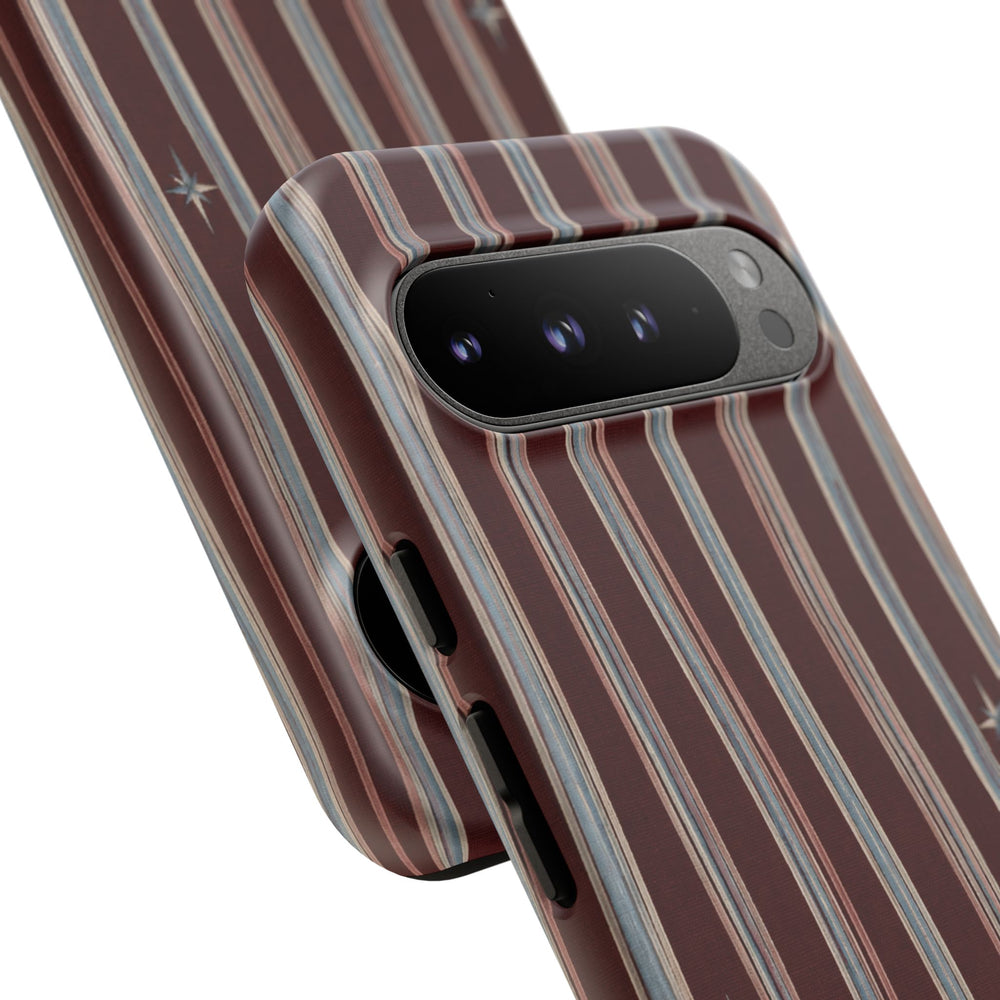Retro Red & Cream with Star Accents Phone Case