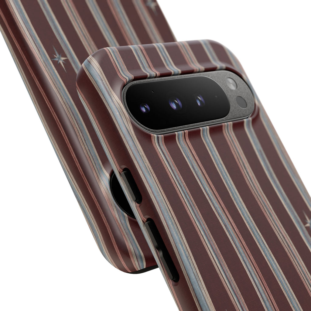 Retro Red & Cream with Star Accents Phone Case
