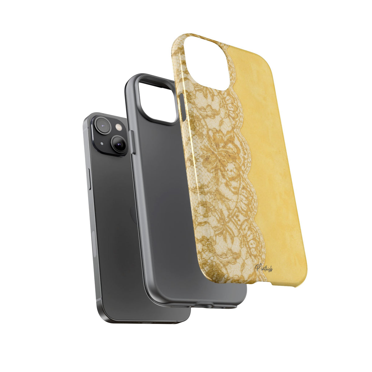 Yellow Vintage Lace Tough Case