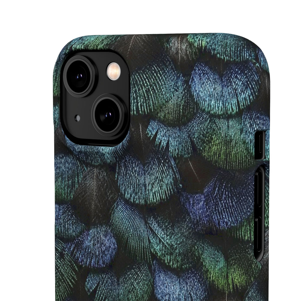 Iridescent Feather Snap Case