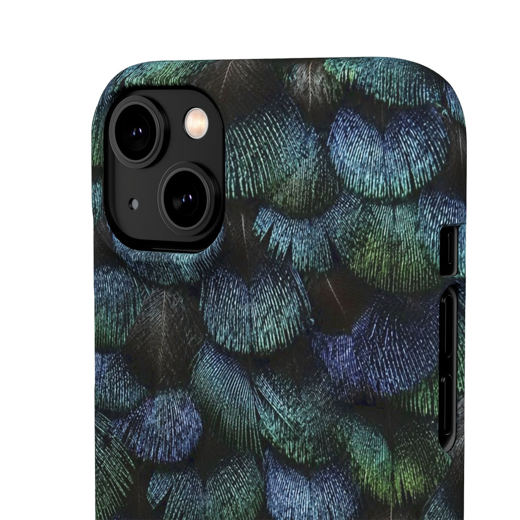 Iridescent Feather Snap Case