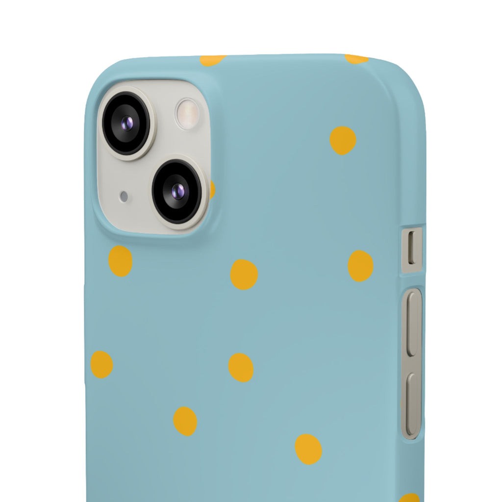 Blue & Yellow Polka Dot Snap Phone Case