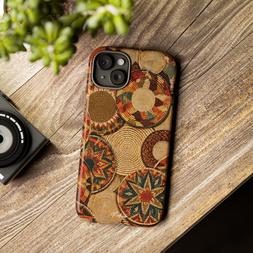 Bohemian Woven Basket Pattern Tough Case
