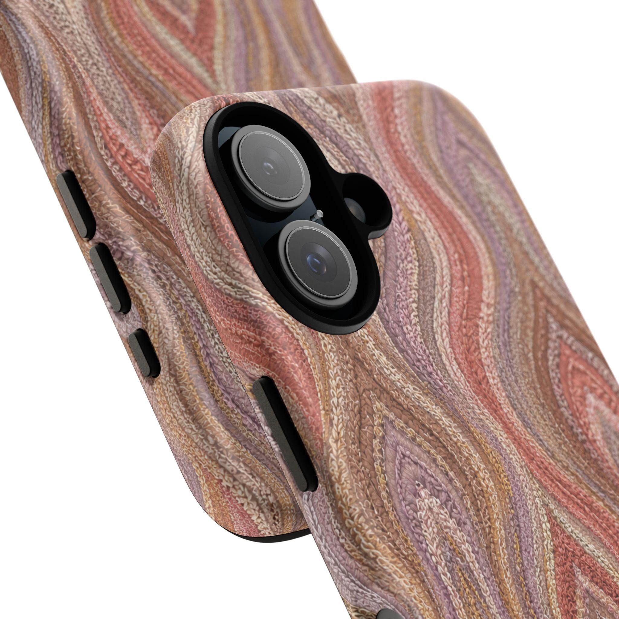 Wavy Peach & Mauve Tough Case
