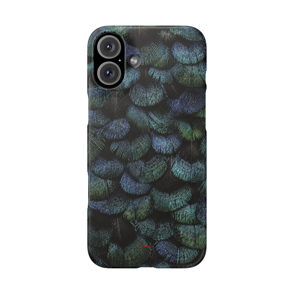 Iridescent Feather Snap Case
