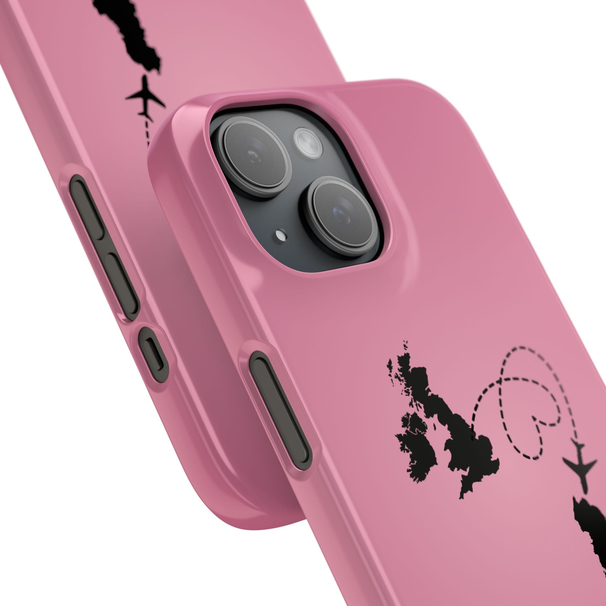 UK to Albania Pink Snap Phone Case