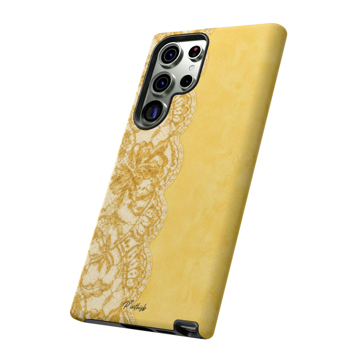 Yellow Vintage Lace Tough Case