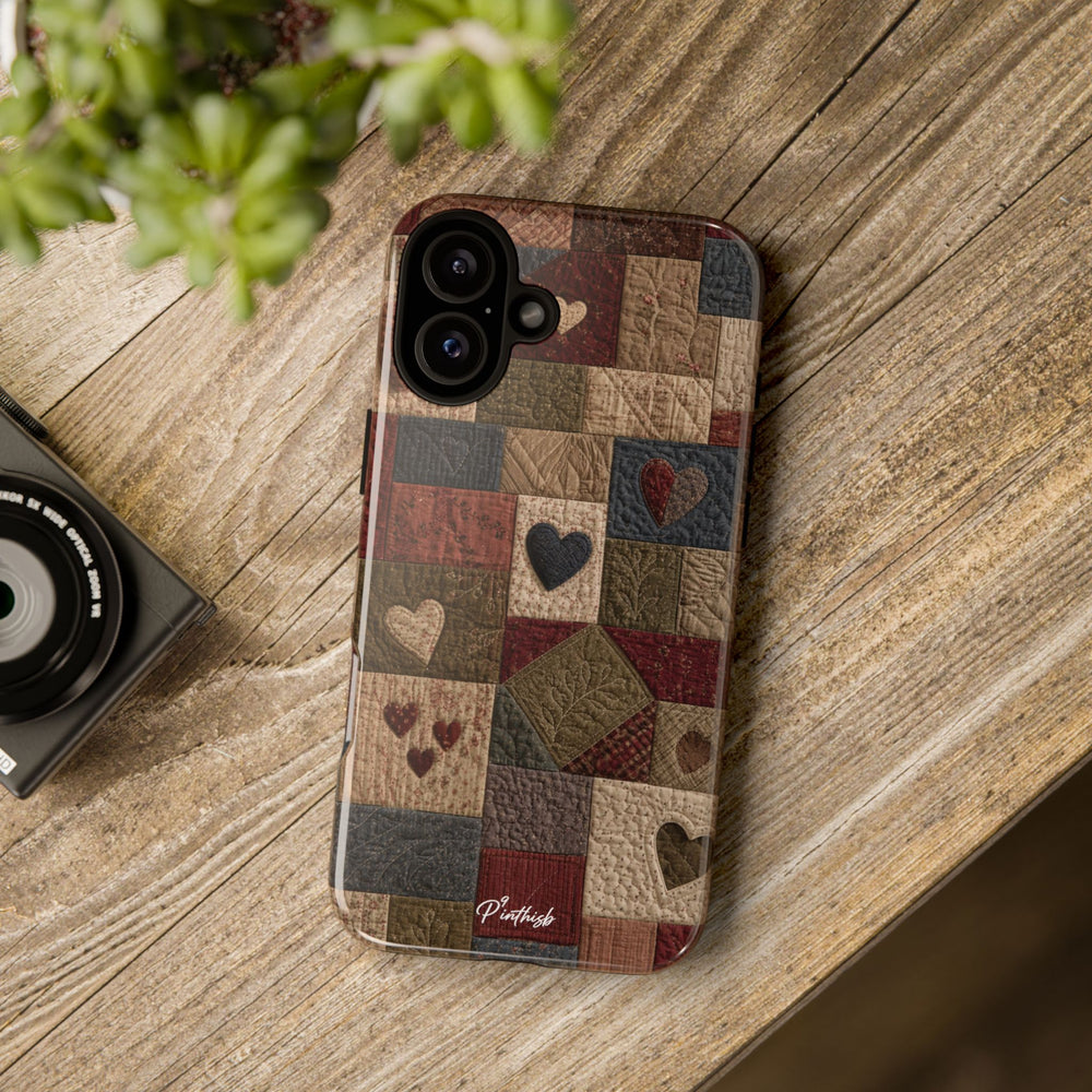 Patchwork Hearts Phone Case