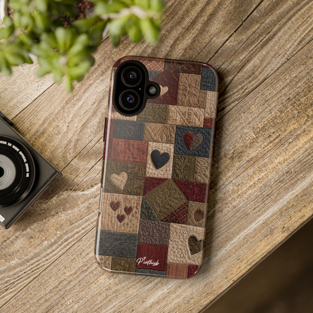 Patchwork Hearts Phone Case
