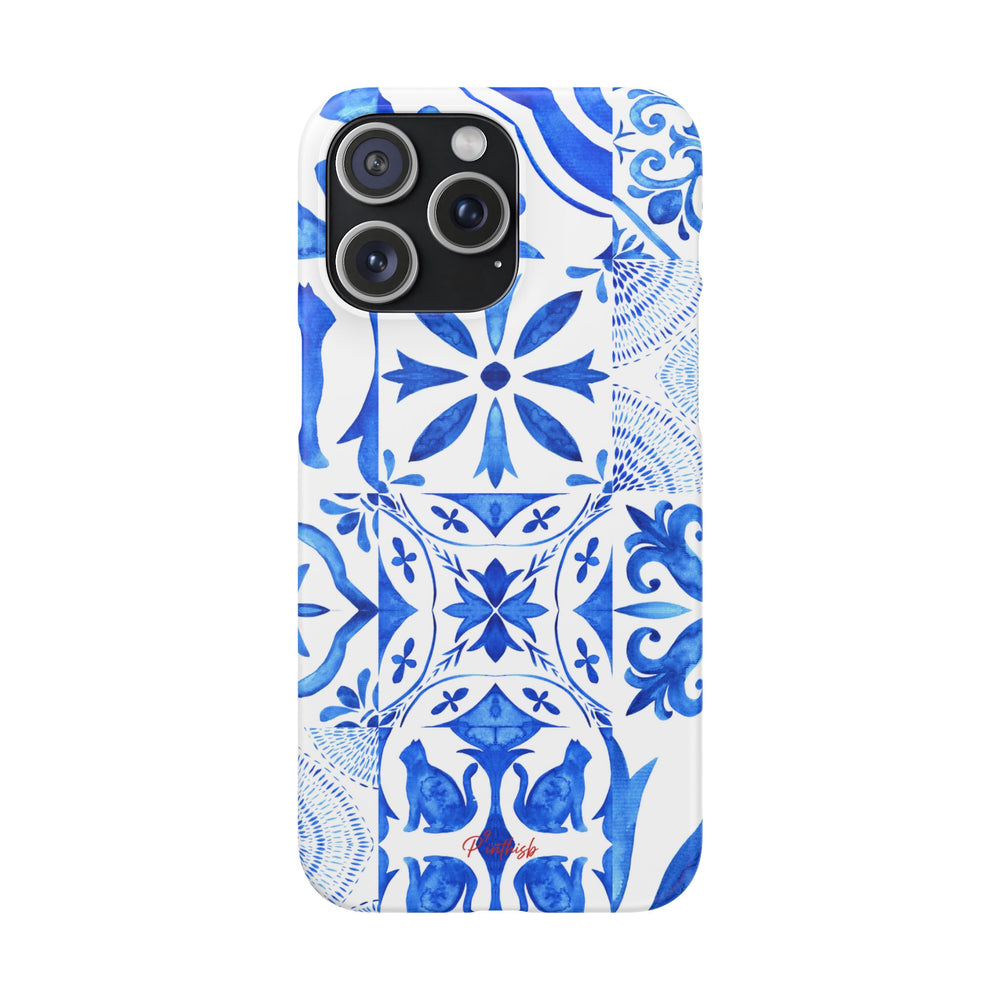 Blue Tile Pattern Snap Phone Case