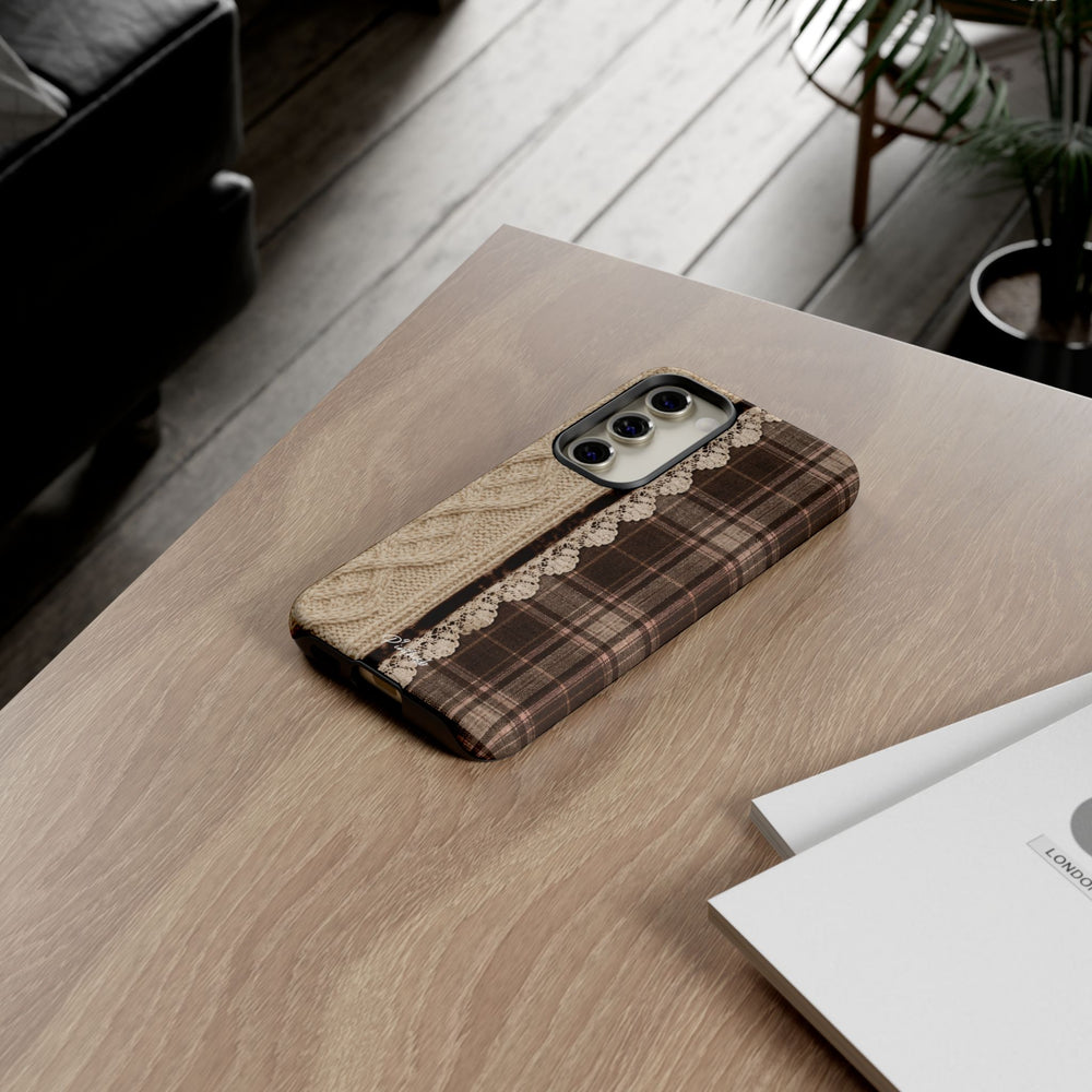 Cozy Plaid Knit Tough Phone Case