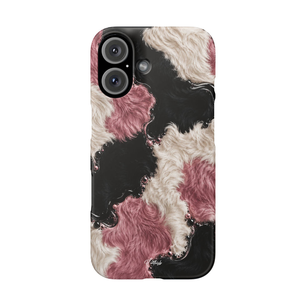 Cow Print Swirl Snap Case
