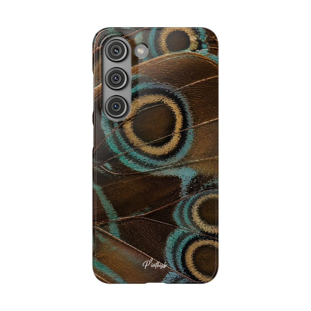 Peacock Feather Pattern Snap Case