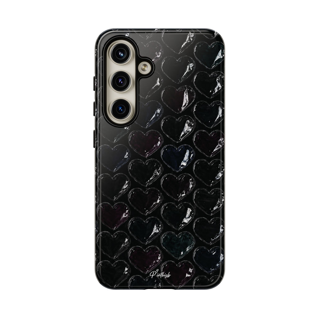 Black Pop Hearts Tough Case