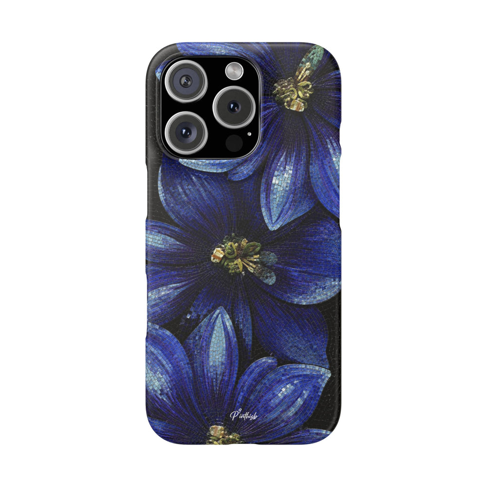 Blue Floral Snap Case