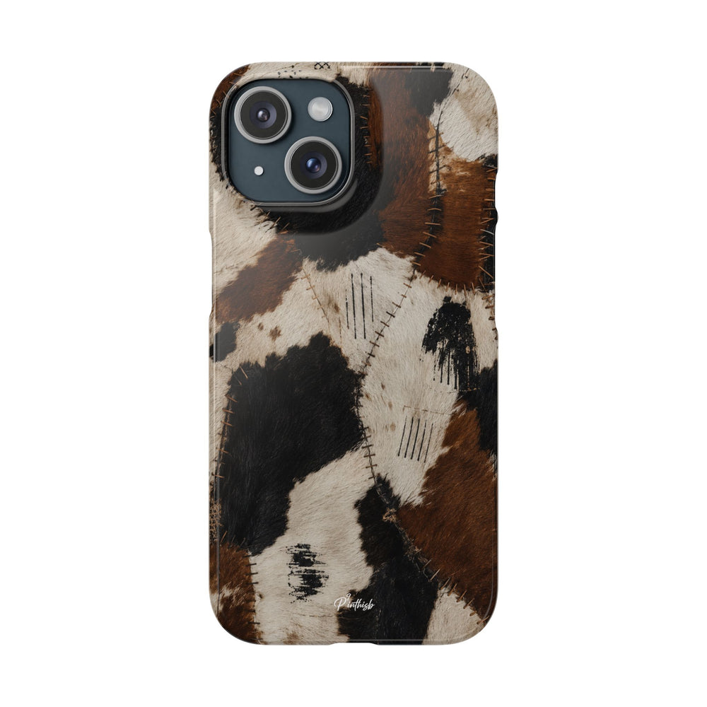 Brown & Black Animal Print Snap Case