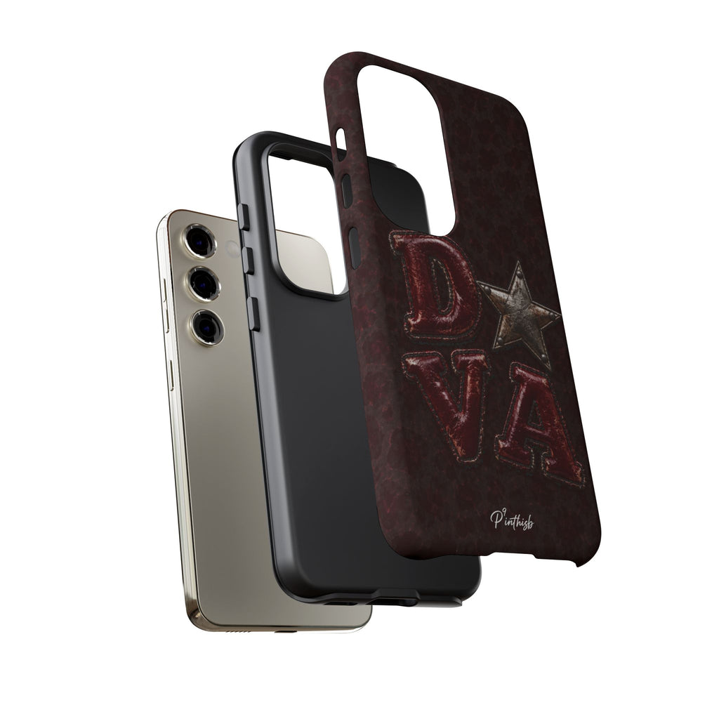 Geometric Blue Diamond Tough Phone Case