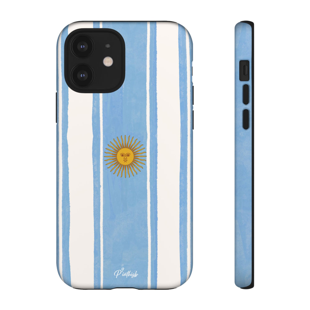 Argentina Flag Tough Phone Case – Blue White Striped Sun Protector