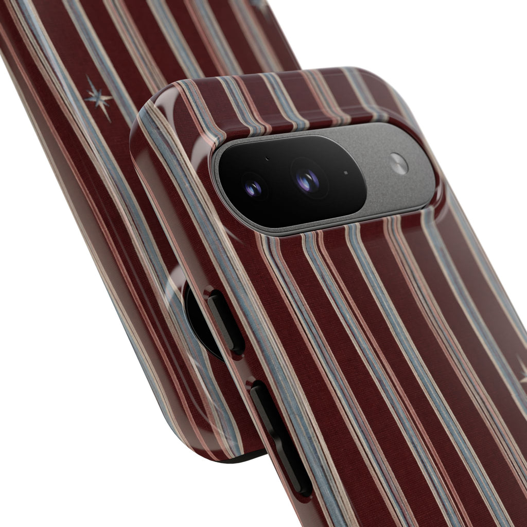 Retro Red & Cream with Star Accents Phone Case