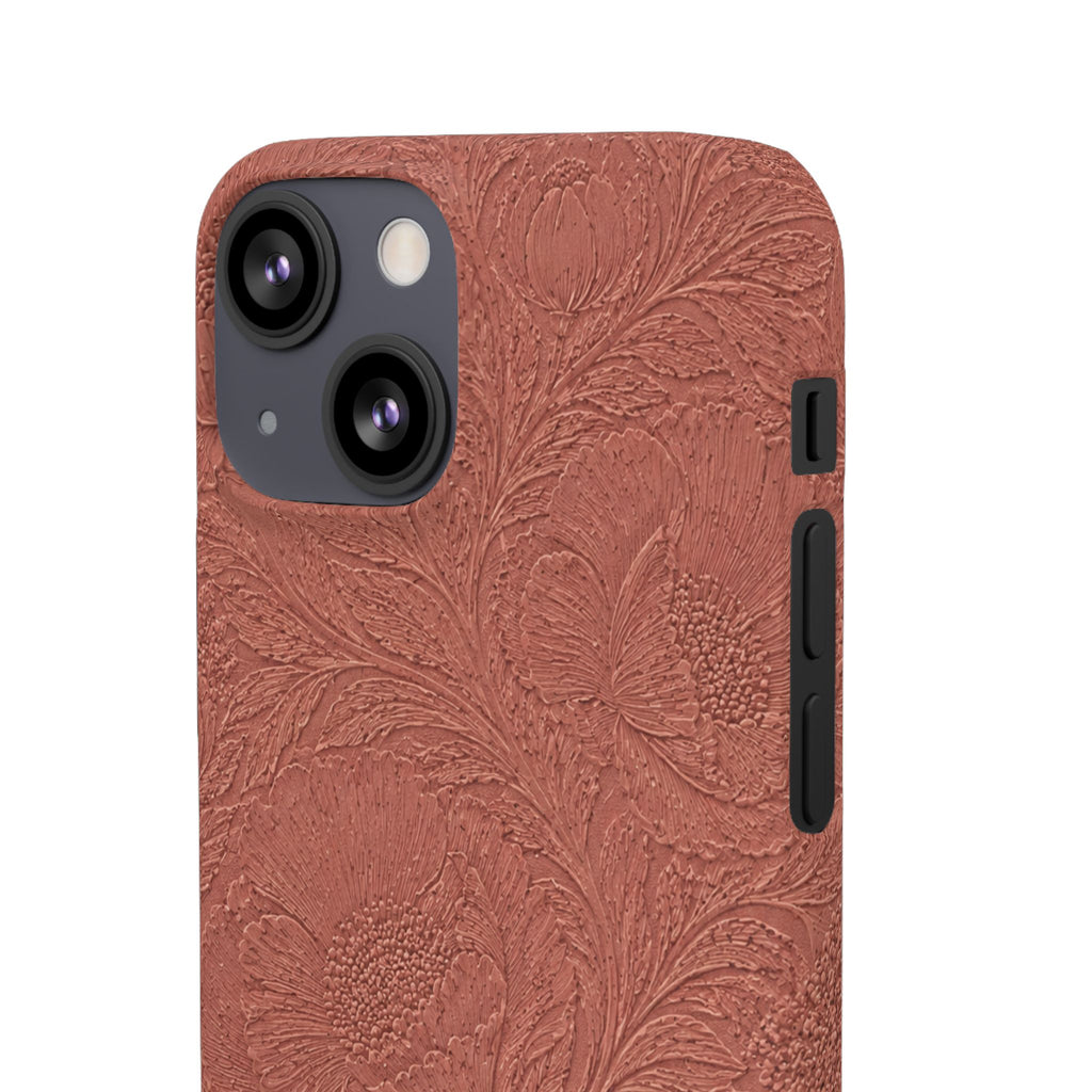 Embossed Floral Snap Case