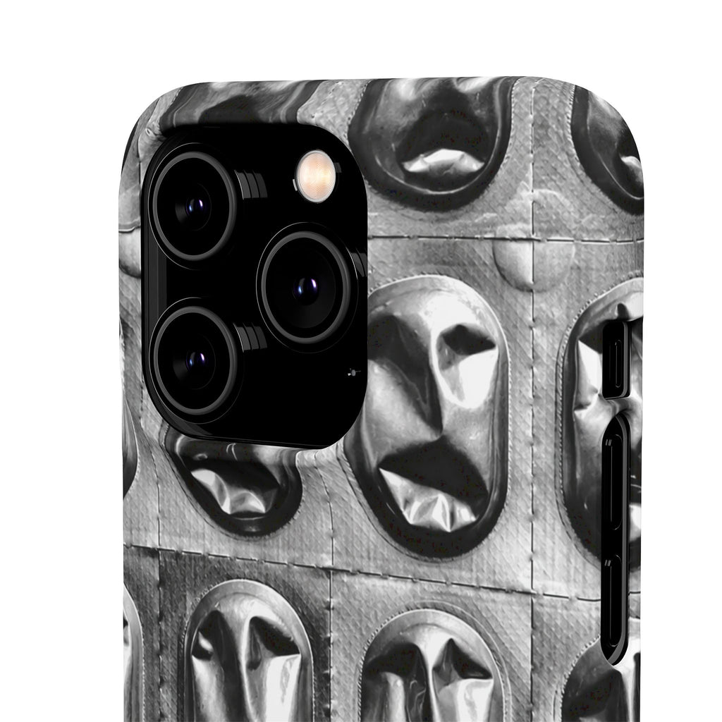 Metallic Mask Grid Snap Case
