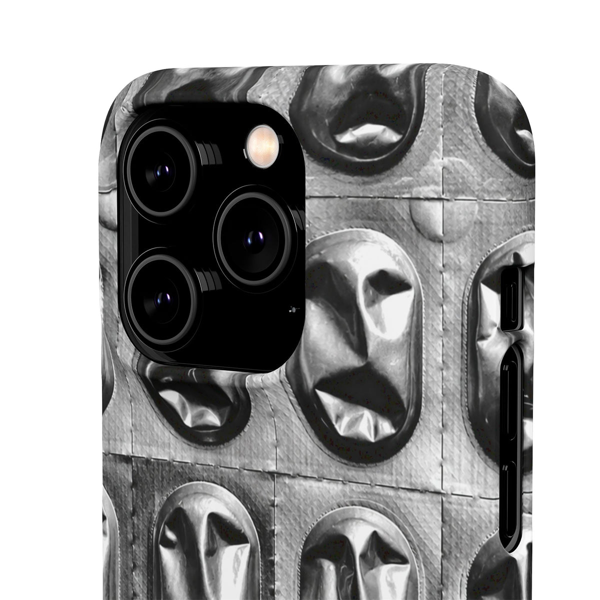 Metallic Mask Grid Snap Case