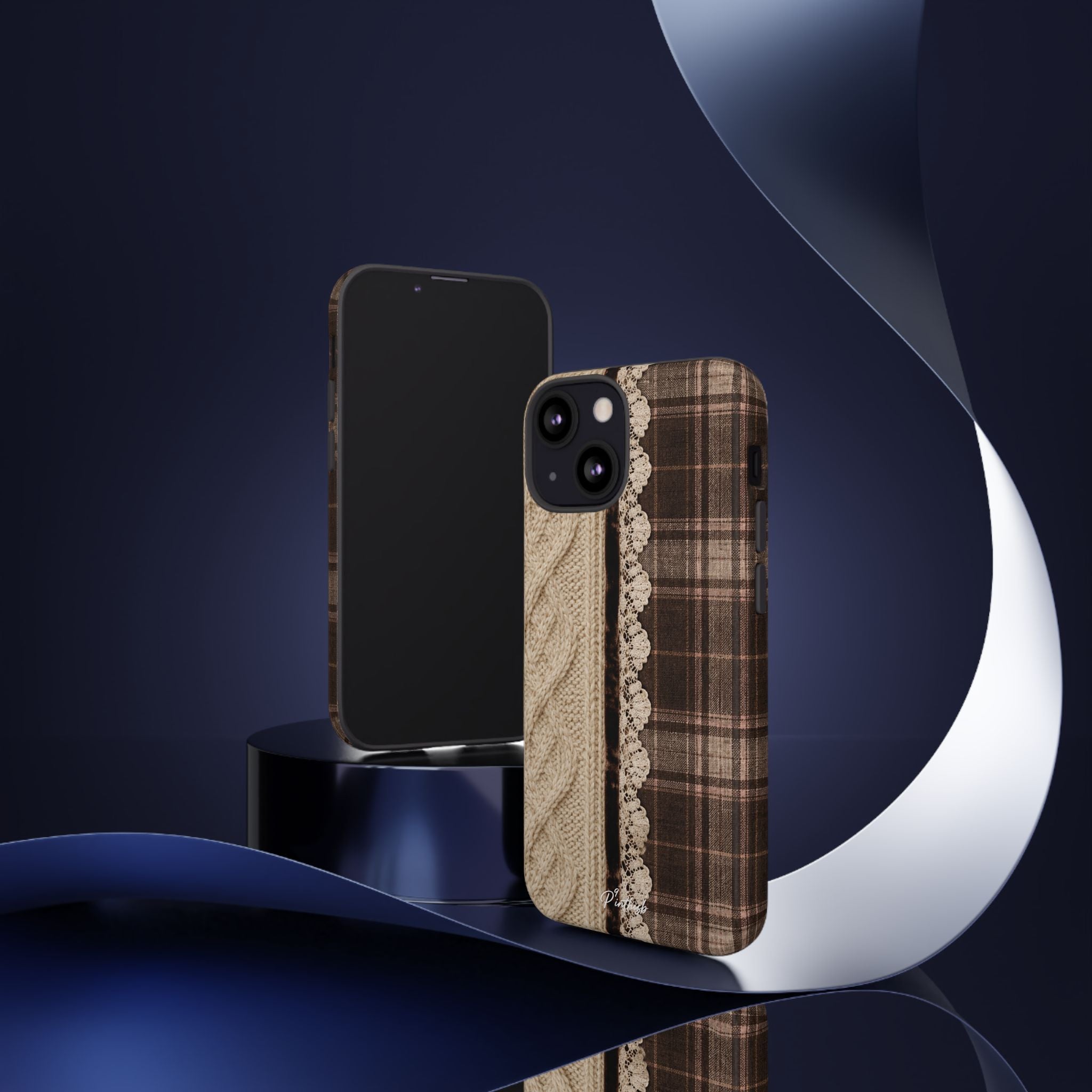 Cozy Plaid Knit Tough Phone Case