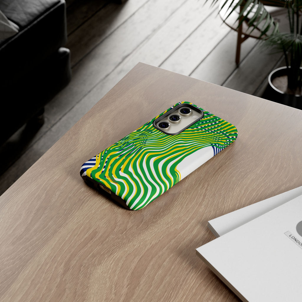 Abstract Green Wave Phone Case