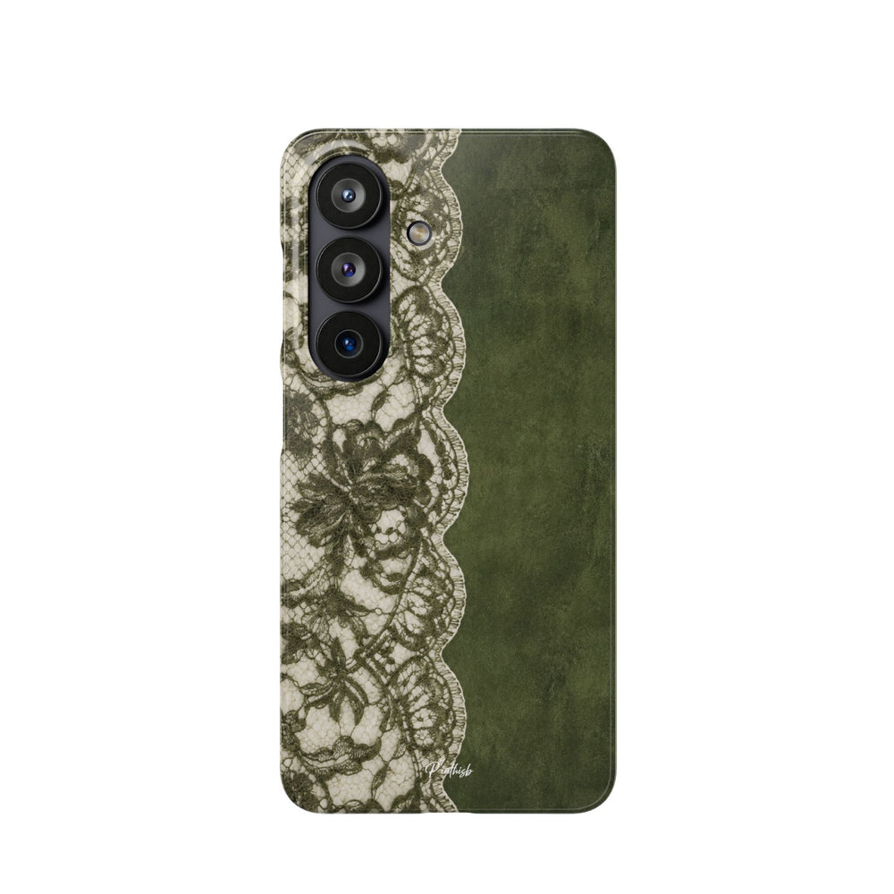 Olive Lace Snap Case