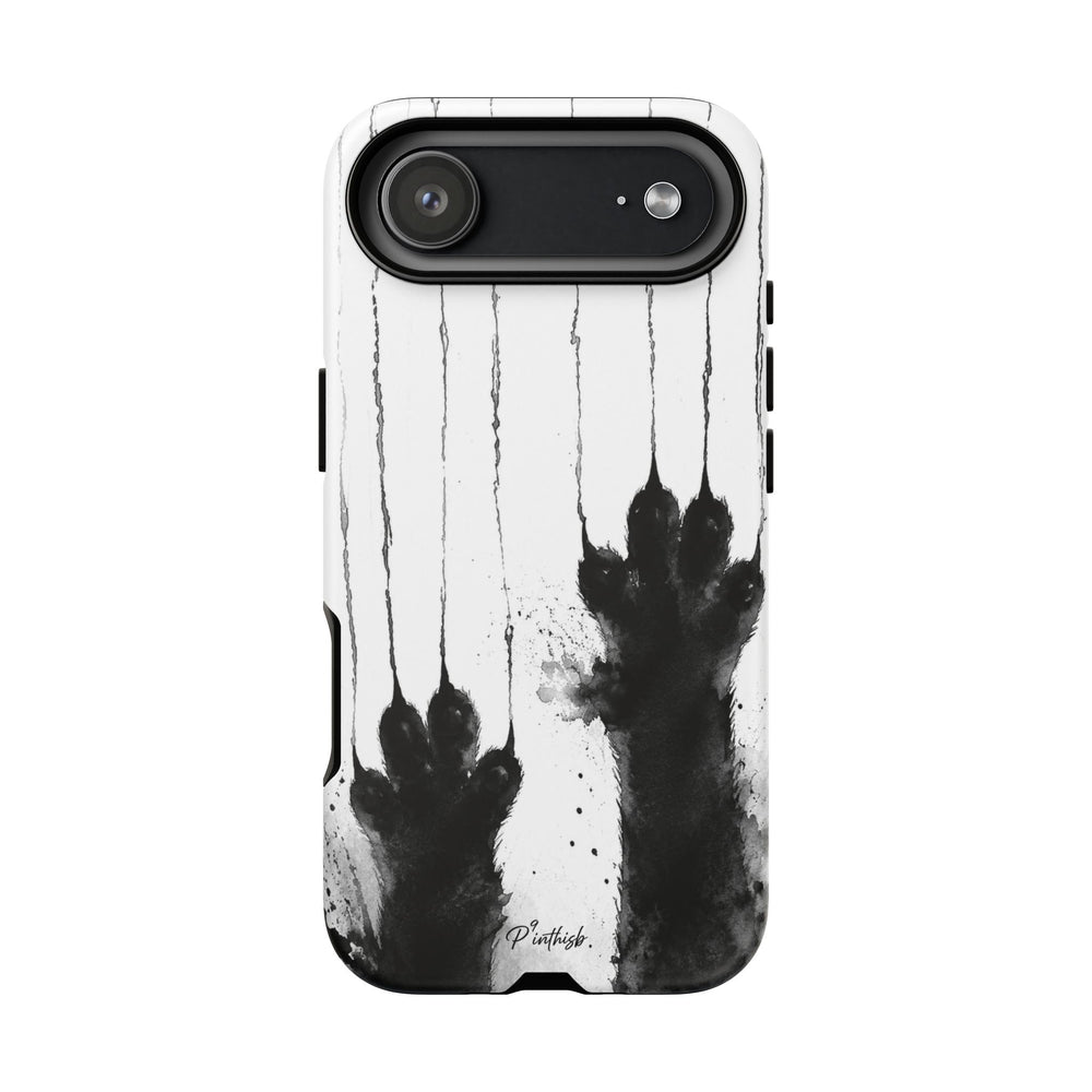Black Ink Paw Print Tough Case
