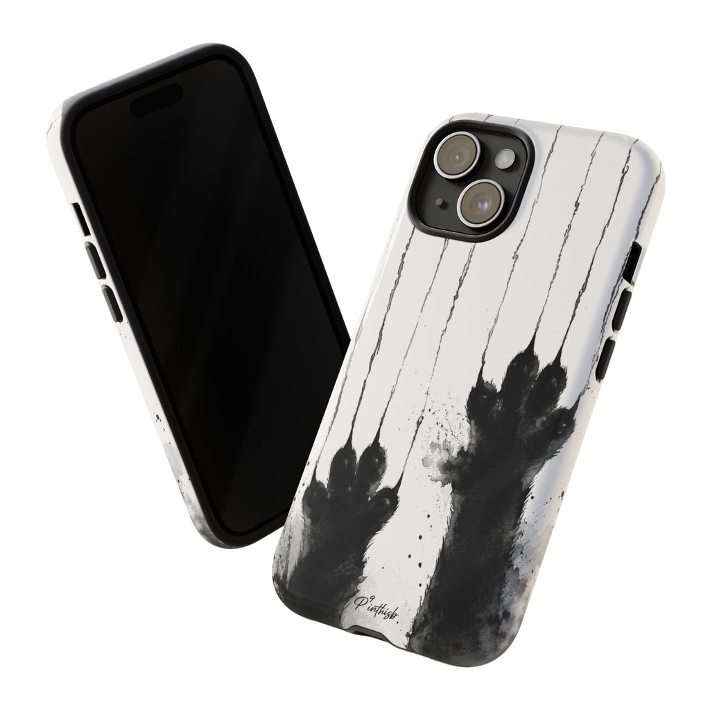 Black Ink Paw Print Tough Case
