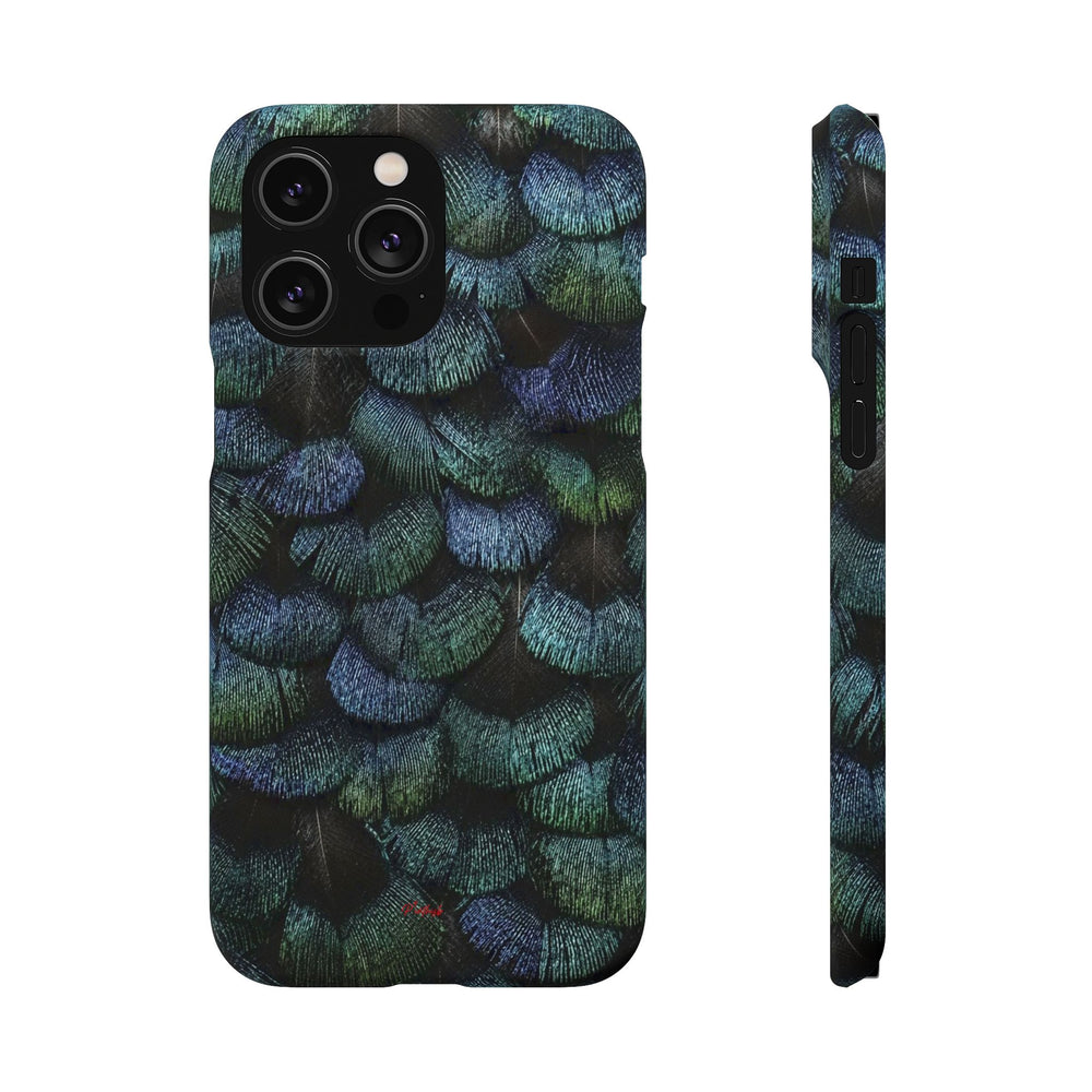 Iridescent Feather Snap Case