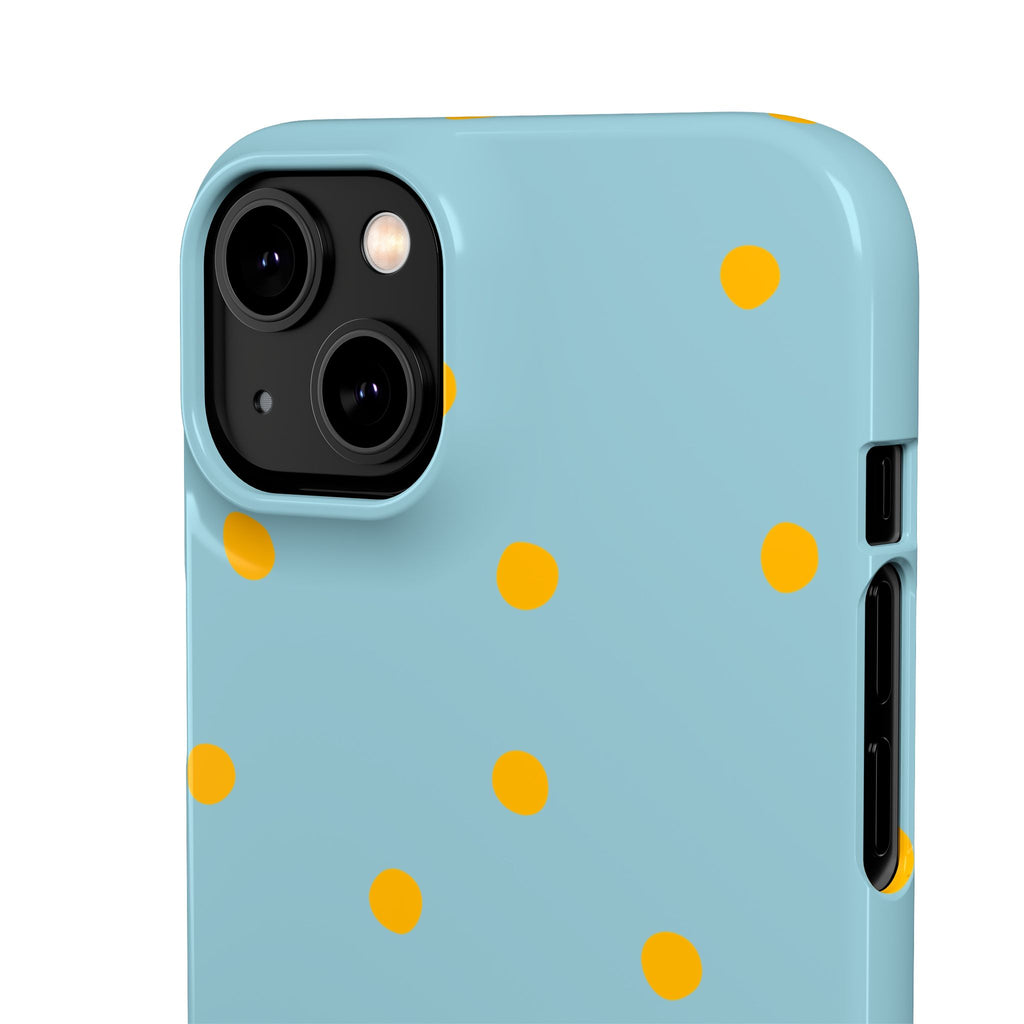 Blue & Yellow Polka Dot Snap Phone Case