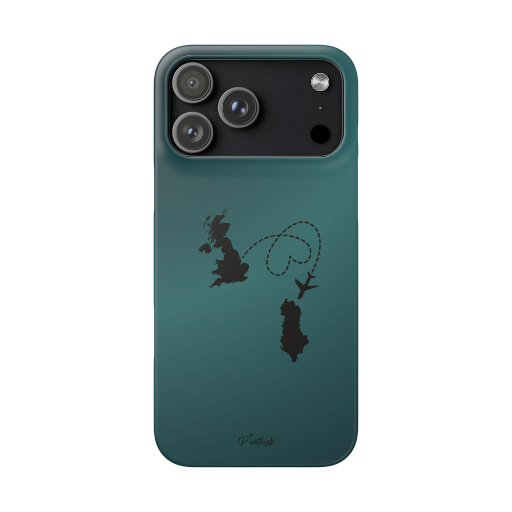 Copy of UK to Albania Pink Snap Phone Case