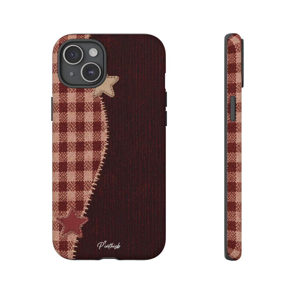 Rustic Plaid Stars Phone Case