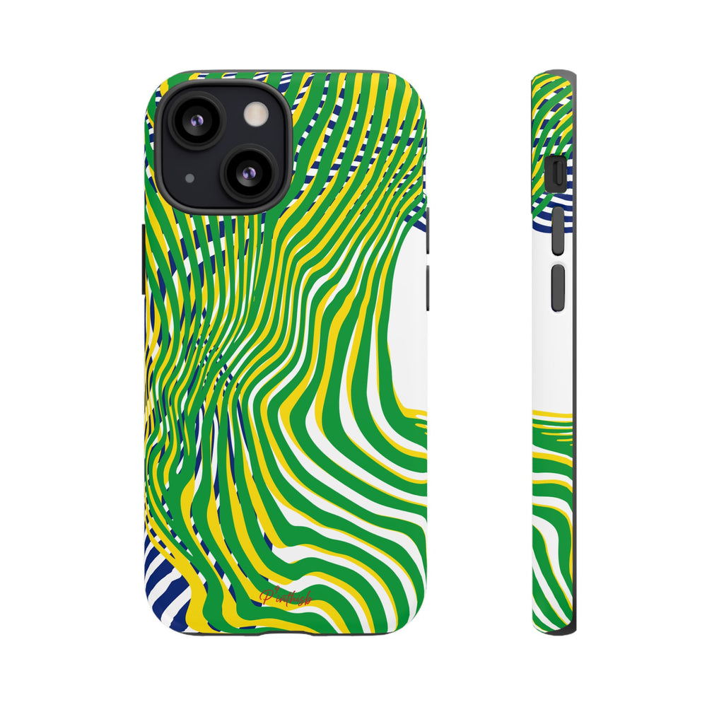 Abstract Green Wave Phone Case