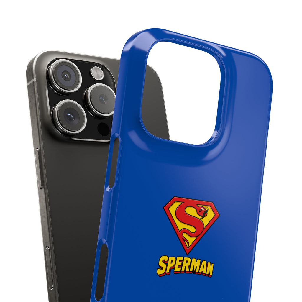 "SPERMAN" Parody Logo Snap Phone Case