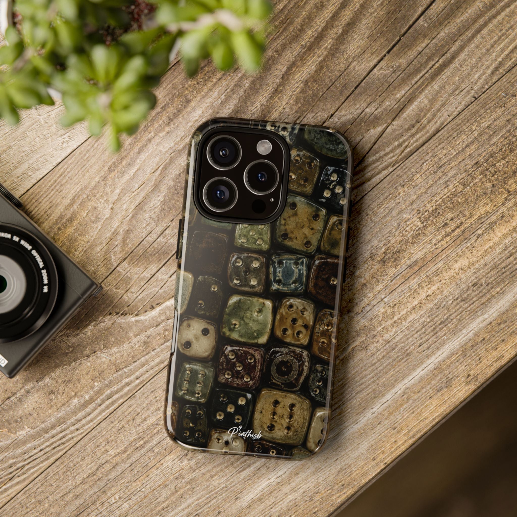 Vintage Dice Tile Phone Case