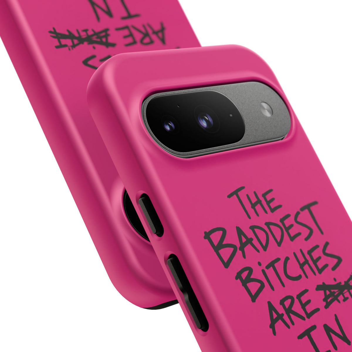 "The Baddest B*tches Are In Pogradec" Hot Pink Case