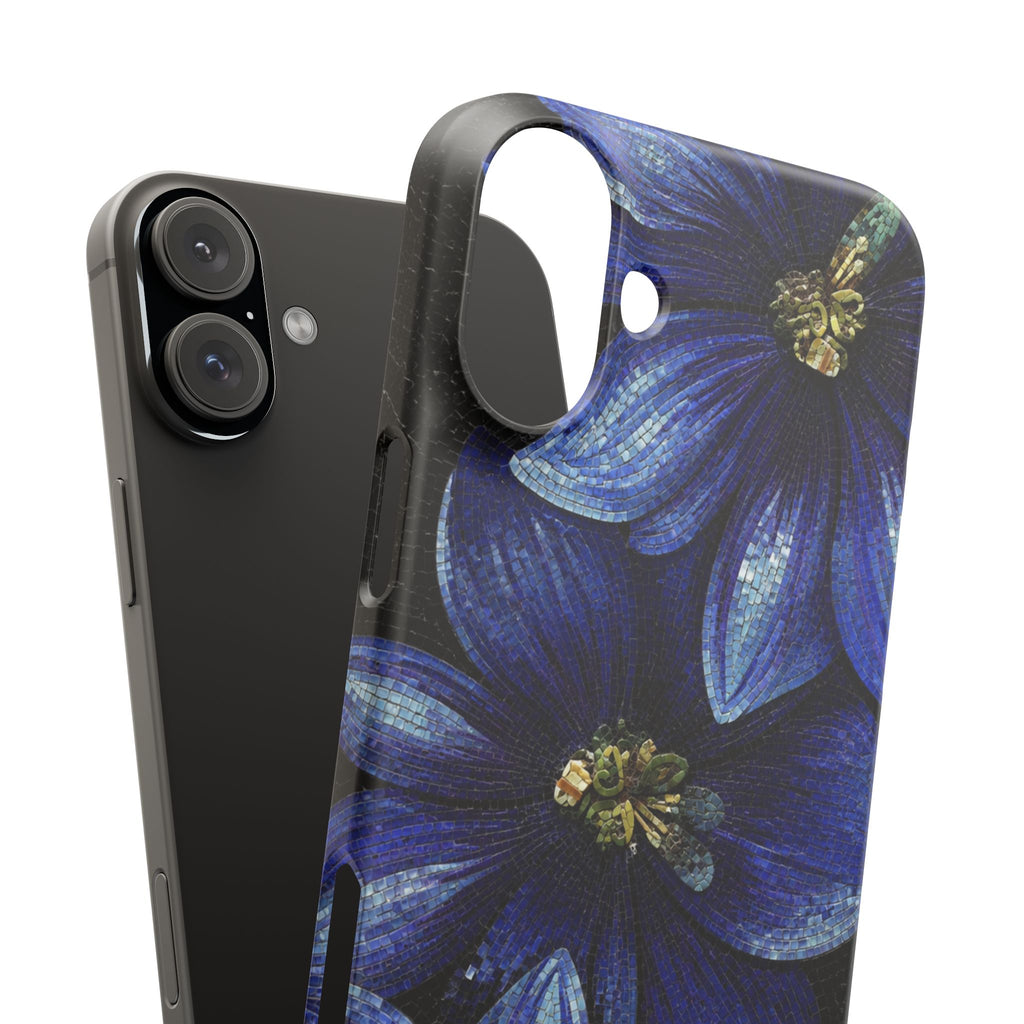 Blue Floral Snap Case