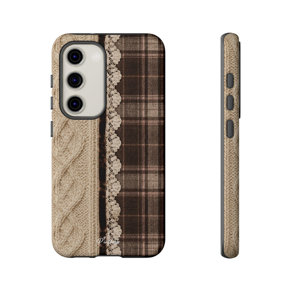 Cozy Plaid Knit Tough Phone Case