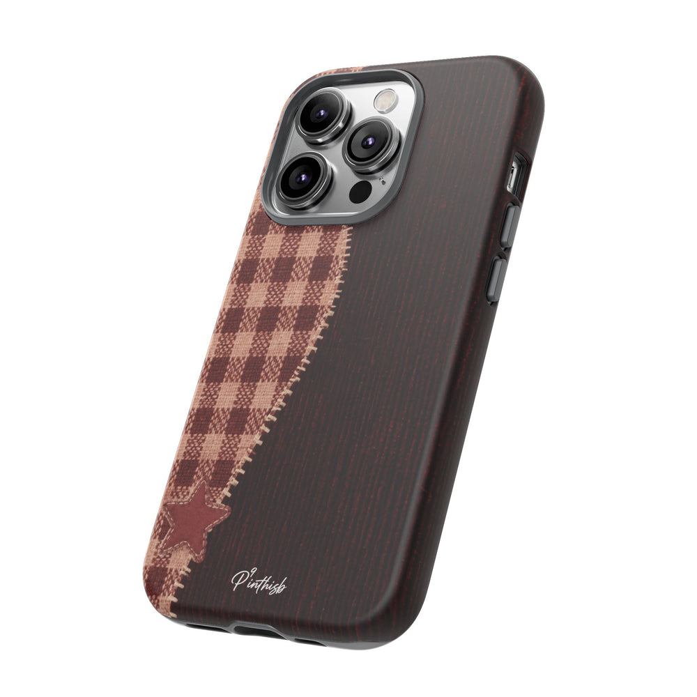 Rustic Plaid Stars Phone Case