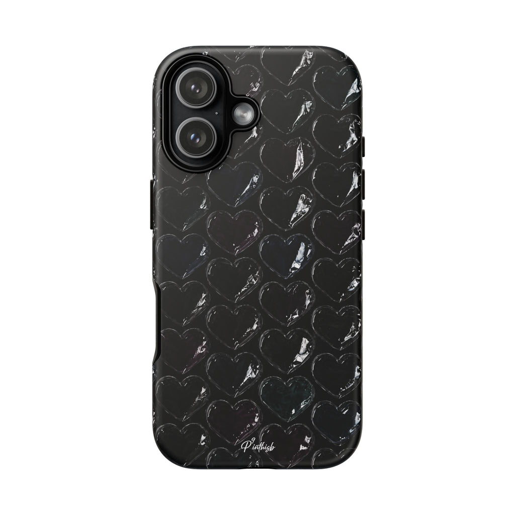 Black Pop Hearts Tough Case