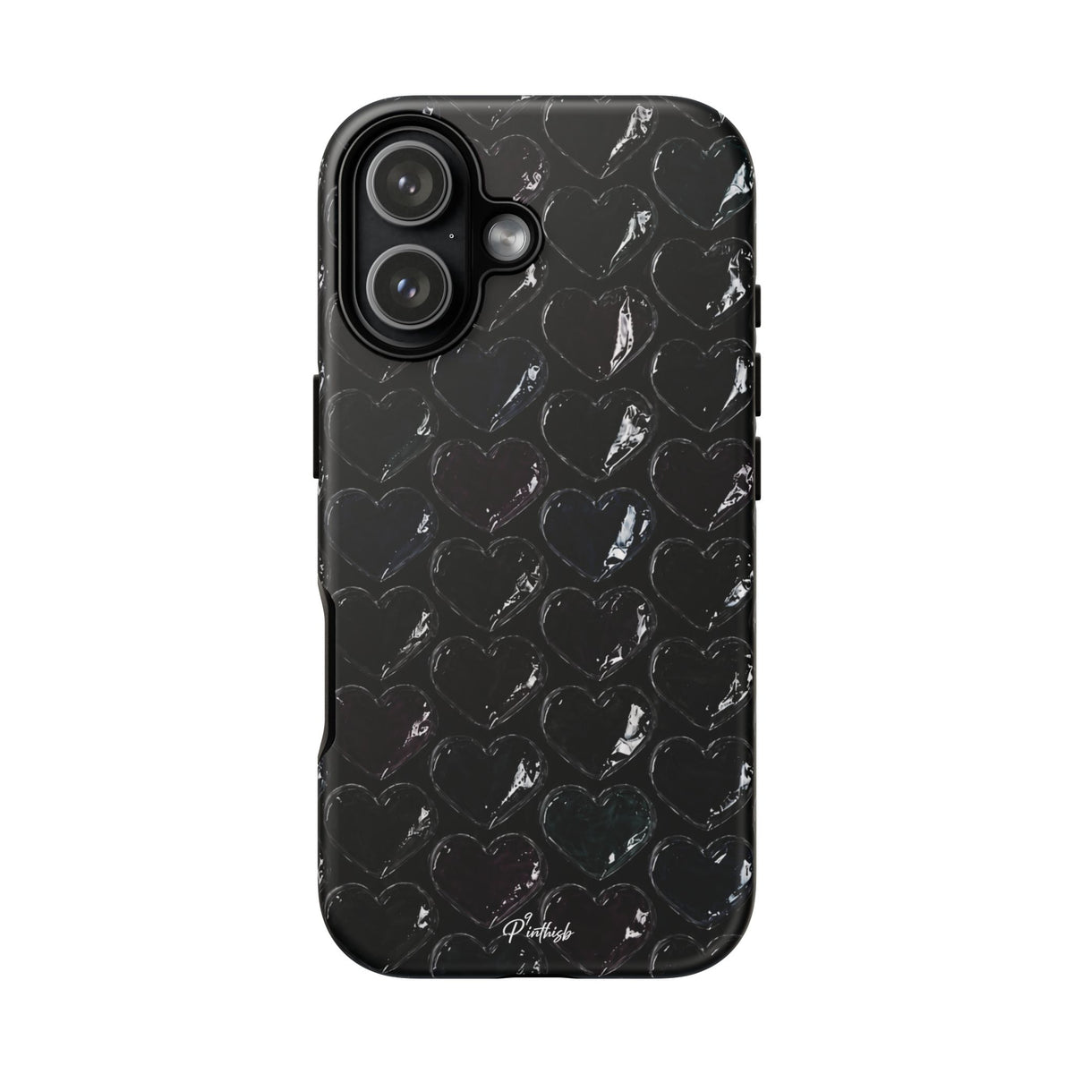 Black Pop Hearts Tough Case
